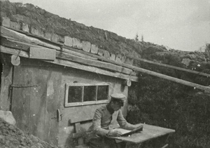 Otto Braun Reading In Trench